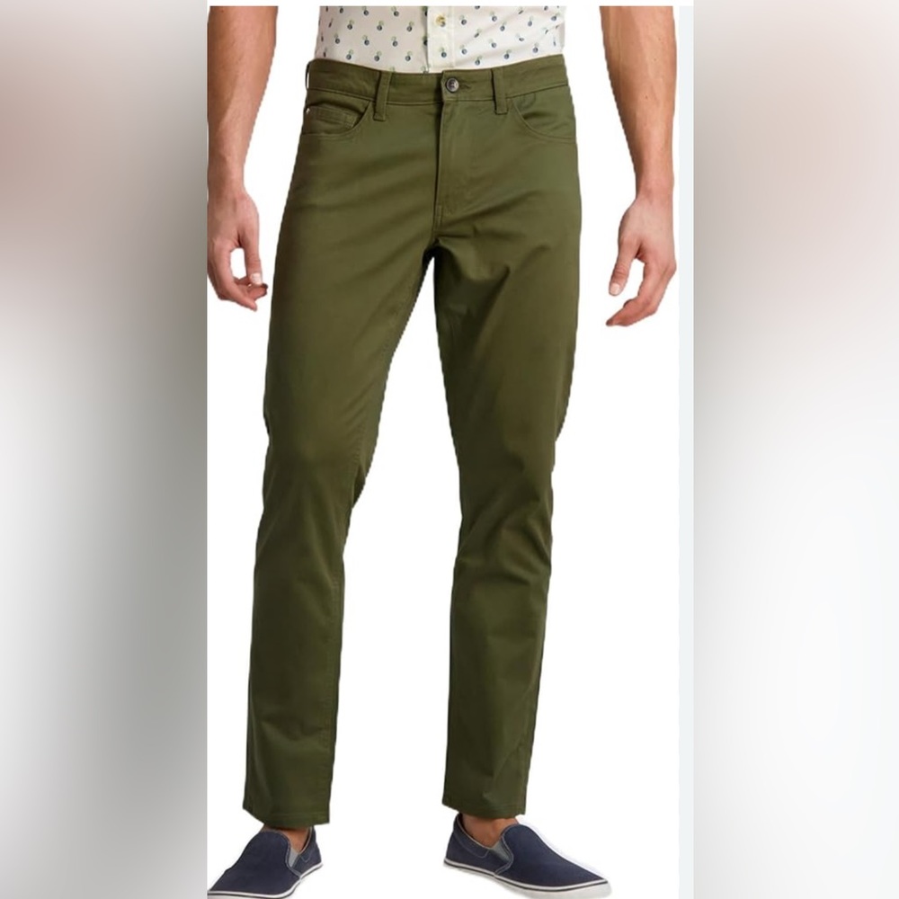 New Ben Sherman Slim Fit Camouflage Green Pants BS33WB008 Size 30 X 32